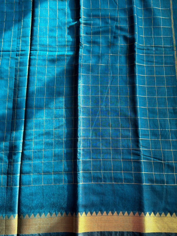 Mangalgiri Silk Checkered Saree