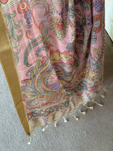Gulmohar - Pen Kalamkari Tussar Silk Saree with Zari Border & Artistic Pallu