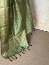 Ritambhara - Soft Tussar Zari Checks Saree