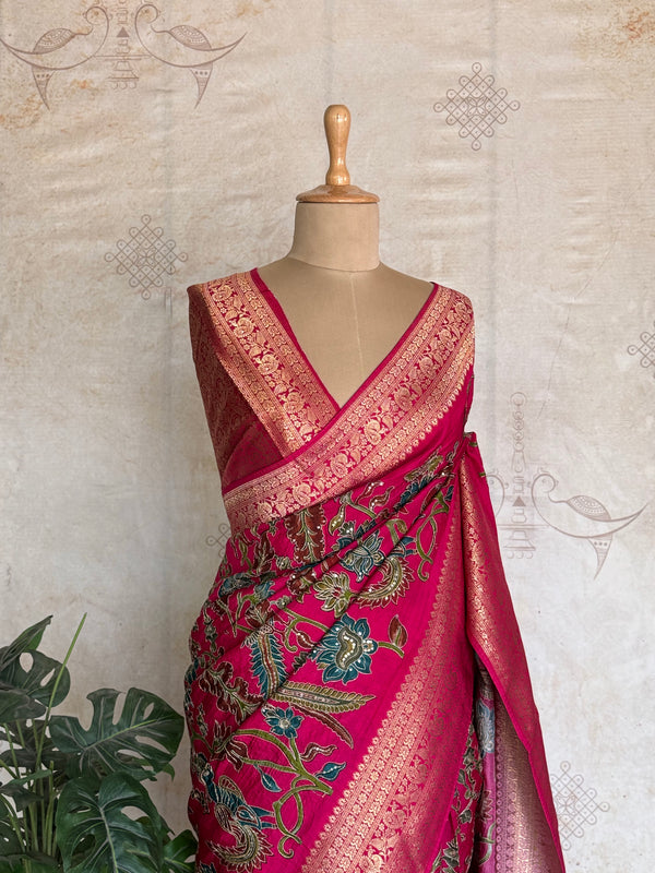 Subhadra - Kalamkari Inspired Embroidery Saree