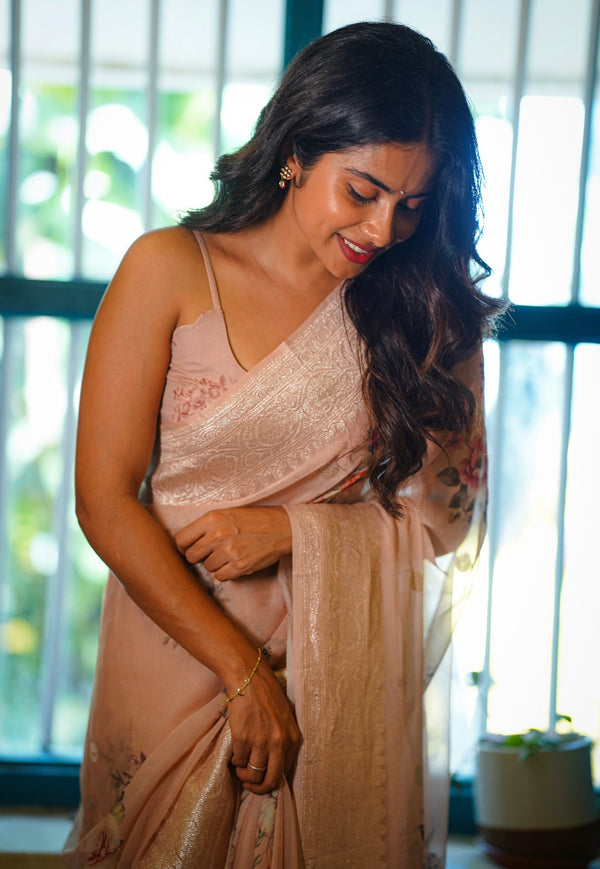 Pure Floral Khaddi Georgette