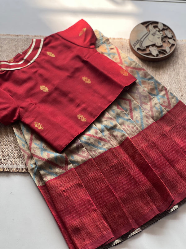 Pochampally Crop top and skirt - Diwali Collection Express