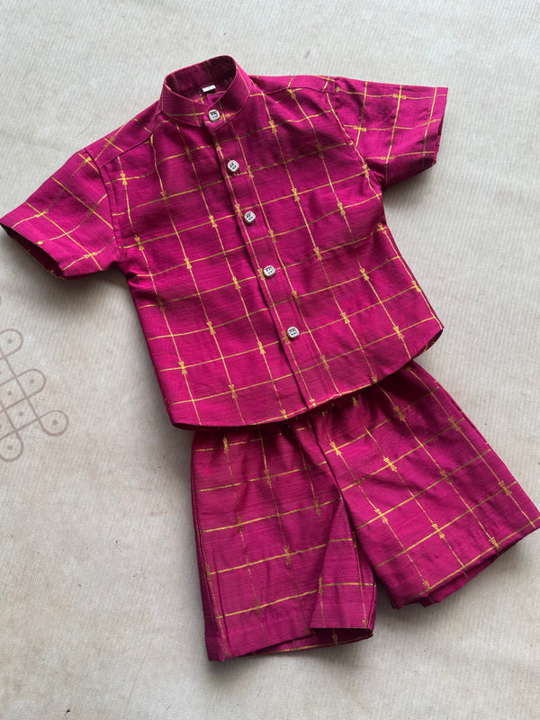 Mayuran Boys Shirt & Trouser Set — South Indian Traditional Ethnic Wear Festive Edit