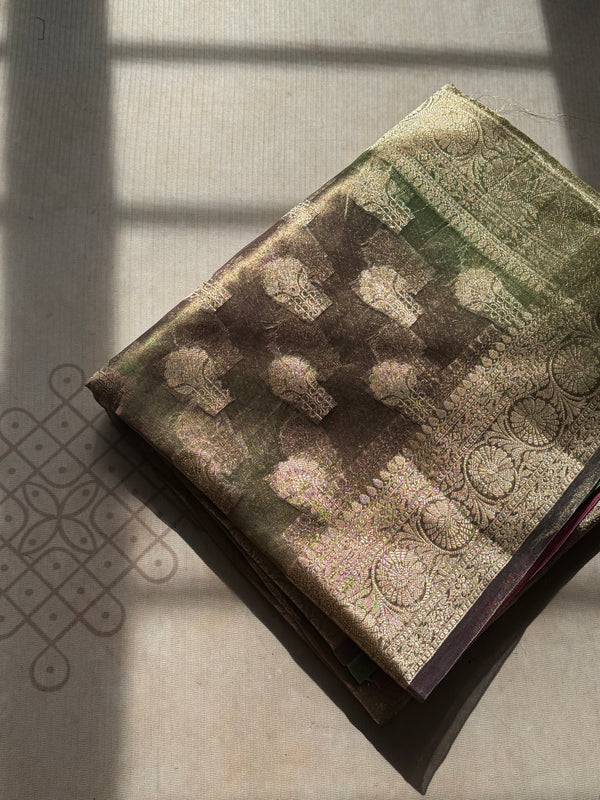 Pure Molten Gold Tissue Saree