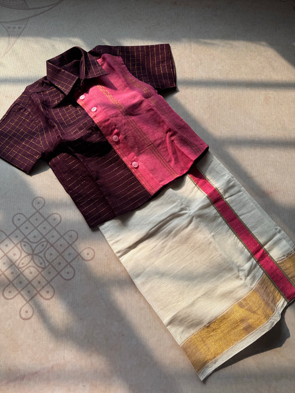Boys Dhoti and Shirt  - Onam FastTrack