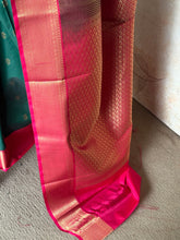 Semi Kanchi Silk Saree – Green & Pink Saree