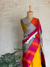 Chaitra - Pure Tussar Block Printed Saree
