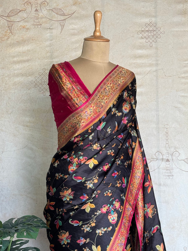 Pure Pashmina Banarasi Silk