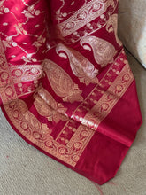 Yamini - Pure Banarasi Mushru Saree With Jaal Weaving
