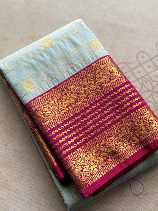 Semi Kanchi Silk Saree