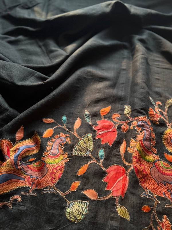 Kalamkari Appliqué Saree