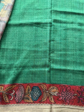 Gulmohar - Pen Kalamkari Tussar Silk Saree with Zari Border & Artistic Pallu