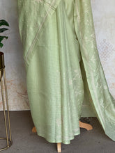 Kayal - Mint Embroidered Pure Kota Silk Saree