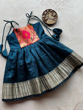 Kids Girl Dress - Paithani x Tussar Silk