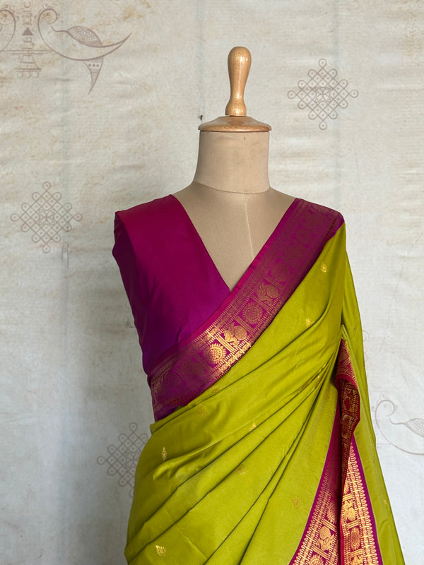 Semi Kanchi Silk Saree