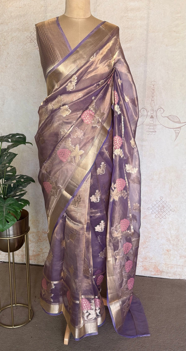Pure Molten Gold Tissue Saree
