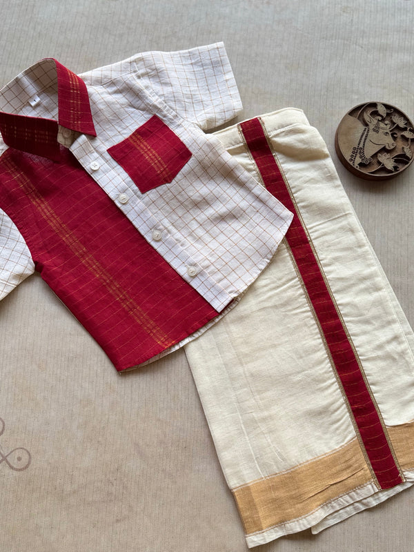 Boys Dhoti and Shirt  - Onam Edit Express