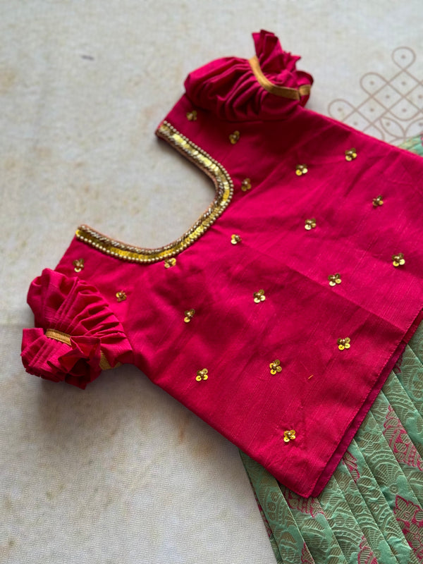 Kids Crop Top and Skirt - Pongal Collection