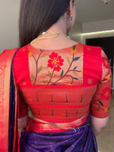 Semi Kanchi Silk Saree With Paithani Blouse