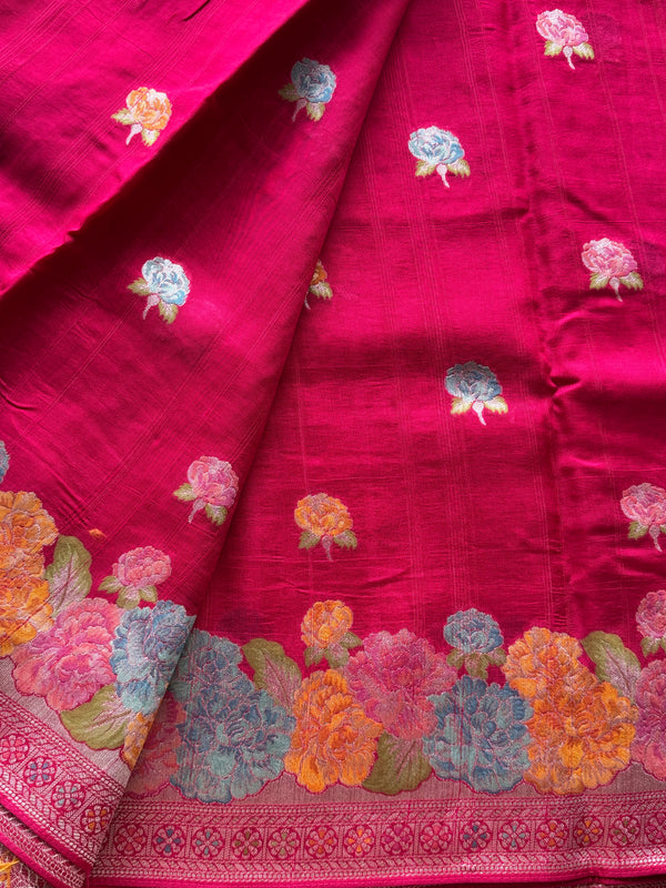 Nijaruna - Pure Matka Silk Saree With Meenakari Floral Weaving
