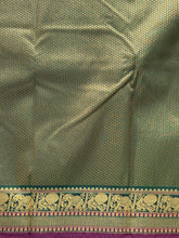 Semi Kanchi Silk Saree – Chakram & Elephant Zari Buttas