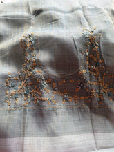 Ceya Linen Saree with Hand Floral Embroidery