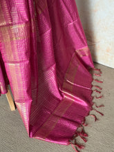 Ritambhara - Soft Tussar Zari Checks Saree