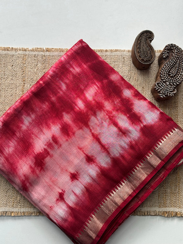 Shibori Mangalgiri Silk Cotton Saree