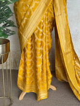 Vrishti - Mushru Satin Silk Saree with Antique Zari Jaal Weaving - Festive Edit