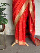 Paithani Saree with Peacock Buttas