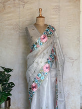 Moksha - Bloom Silk Kota Floral Embroidered Saree
