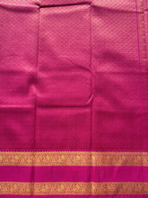Semi Kanchi Silk Coffee Brown Checkered Saree with Peacock & Rudraksham Buttas