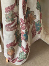 Shraddha - Linen Floral Applique Saree — Hakoba Lace Border