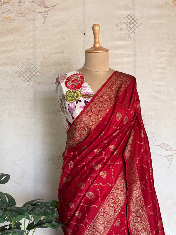 Nijaruna - Pure Matka Silk Saree With Jaal Weaving