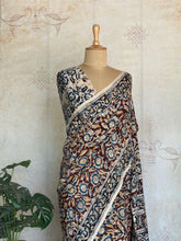 Arohi - Pure Kalamkari Handblock Printed Silk Saree