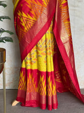 Ikkat Patola Inspired Semi Silk Saree