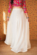 Vennila - Kalamkari Sequence Embroidered Top and Georgette Skirt