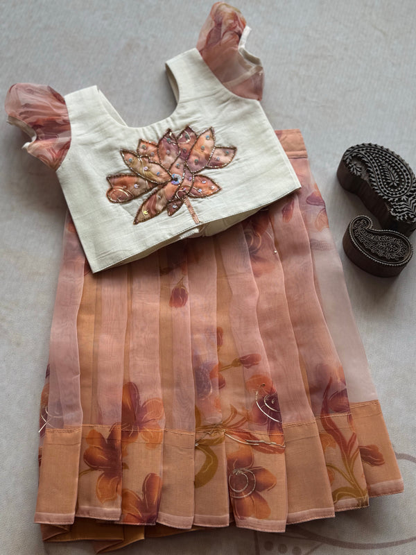 Organza Crop top and Skirt - Vishu Edit