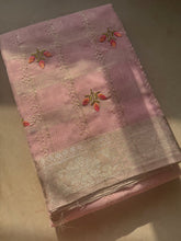 Ciranya Linen - Embroidered Kora Saree
