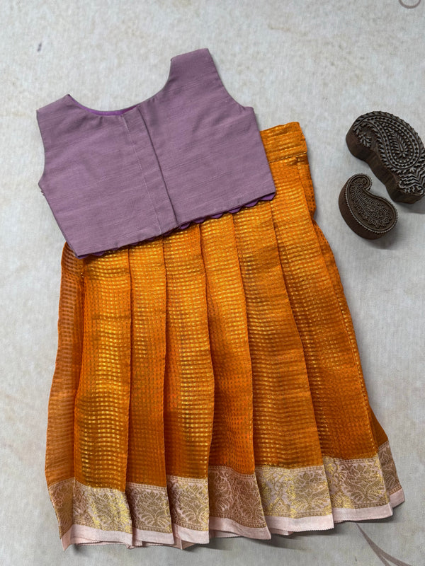 Glass Tissue Crop top and skirt  - Festive Styles