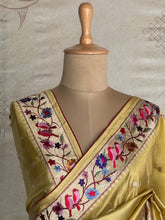 Ambika - Paithani Tussar Saree in Champagne Gold