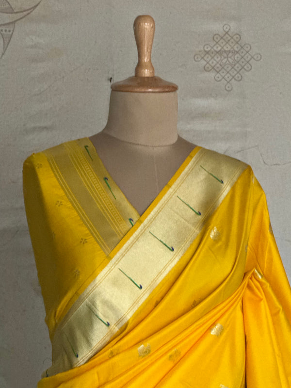 Paithani Saree with Peacock Buttas