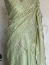 Kayal - Mint Embroidered Pure Kota Silk Saree
