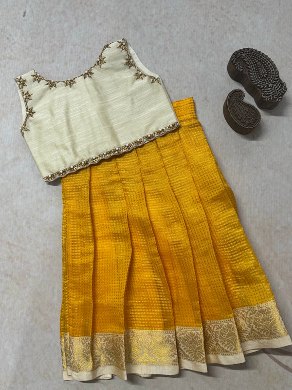 Glass Tissue Crop top and skirt  - Festive Styles