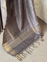 Ritambhara - Soft Tussar Zari Checks Saree