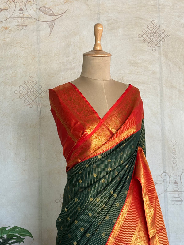 Semi Kanchi Silk Saree