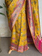 Pure Banarasi Saree In Patola Inspire Design