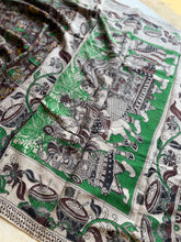 Kota Cotton Kalamkari Saree with Raja Rani & Animal Motifs