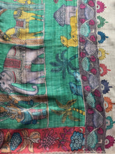 Gulmohar - Pen Kalamkari Tussar Silk Saree with Zari Border & Artistic Pallu