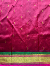 Pure Thirubuvanam Silk Saree – Deep Maroon Red with Contrast Green Zari Border